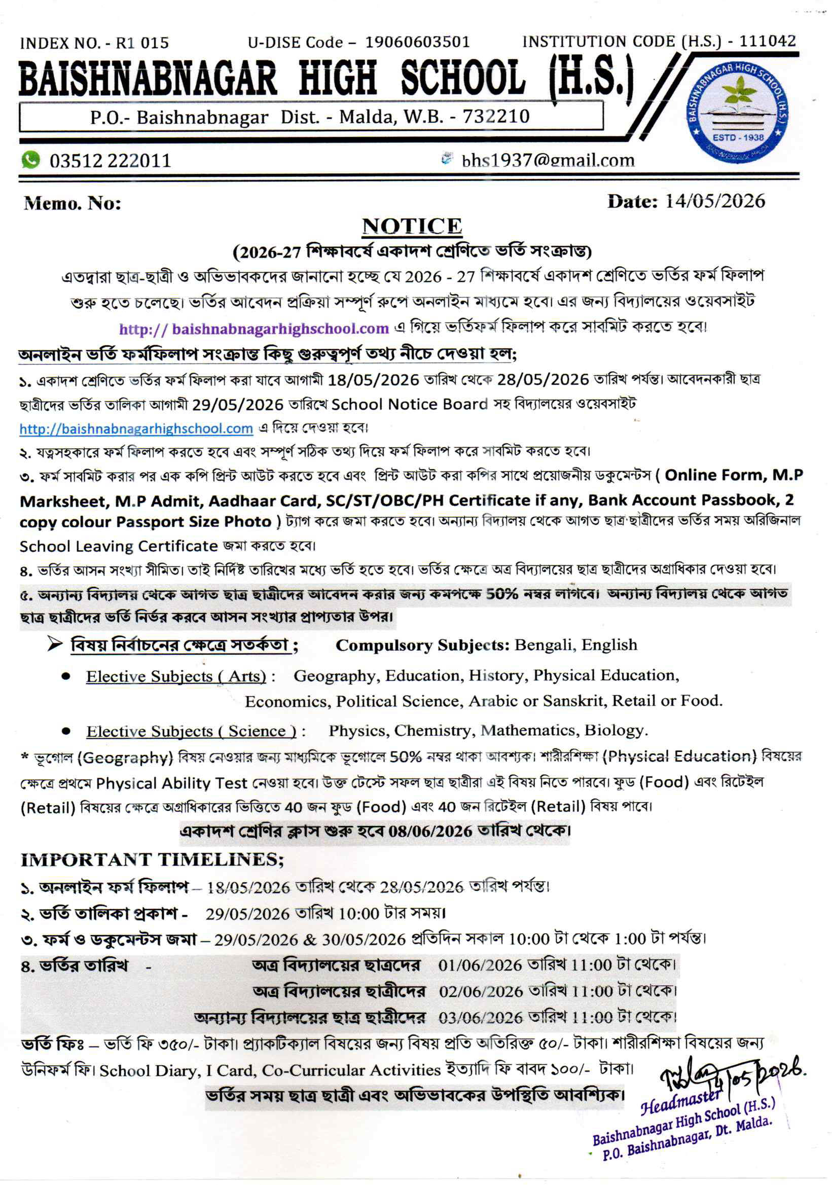 notice